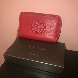 Gucci GG logo Red Wallet